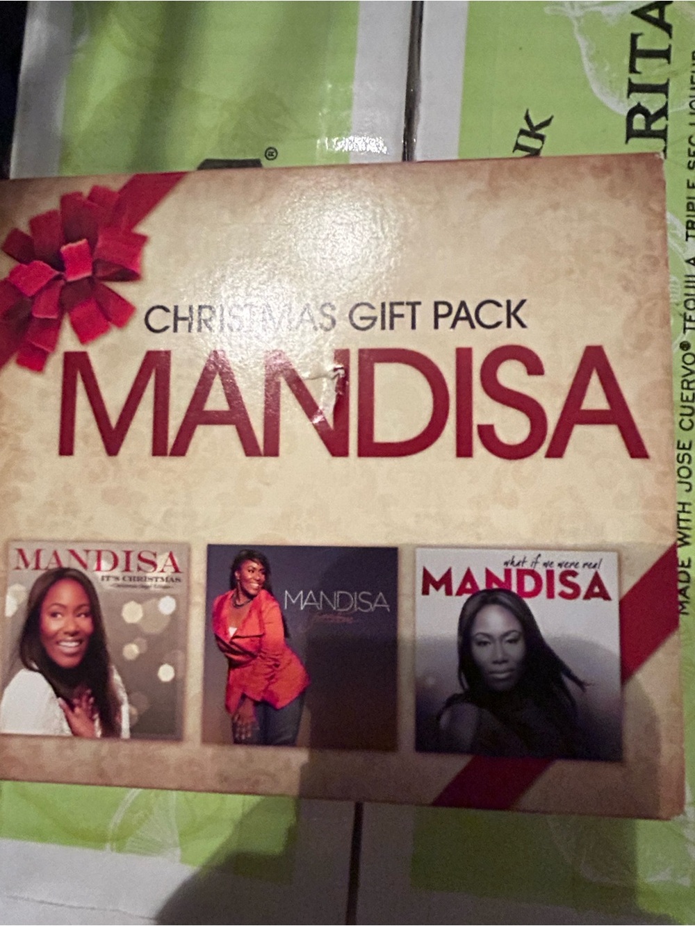 Mandisa Christmas Gift Pack CD Set - Beige and Red
